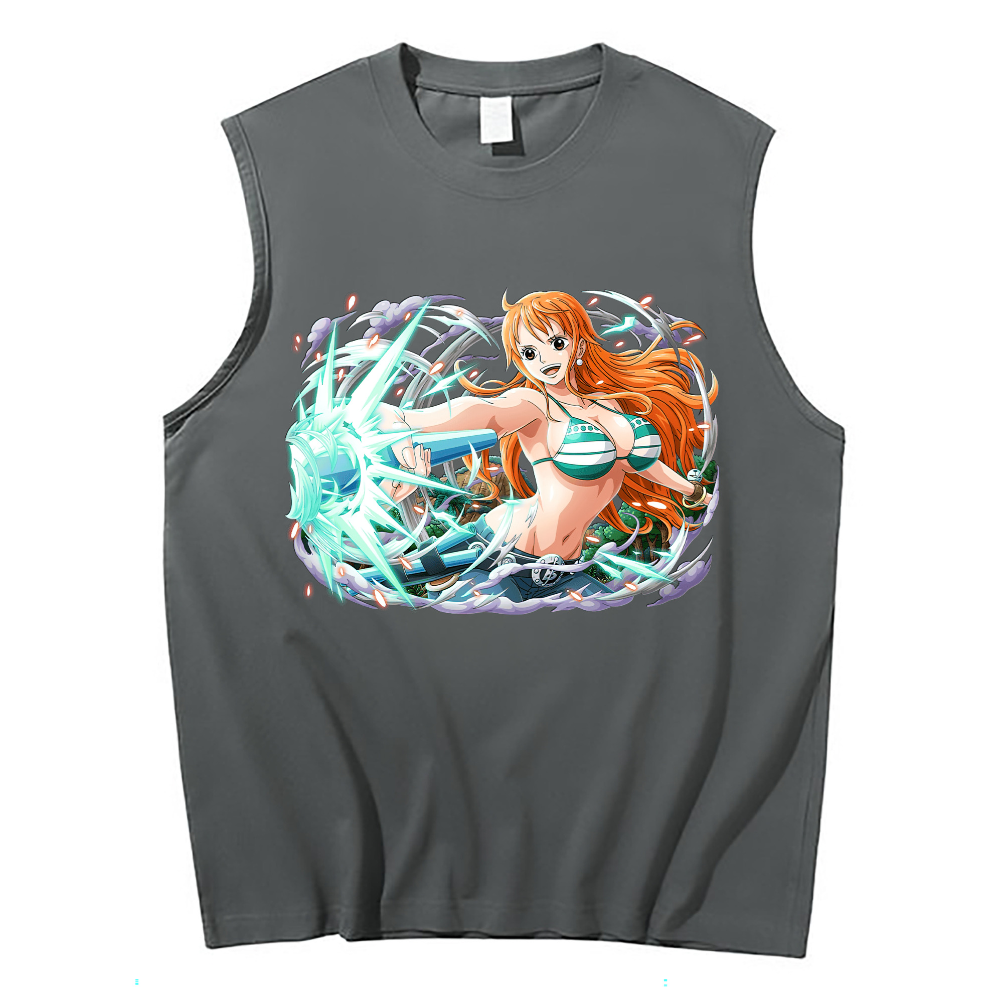 ワンピース ナミ ONE PIECE Nami コットン100％タンクトップ（フロントプリント）